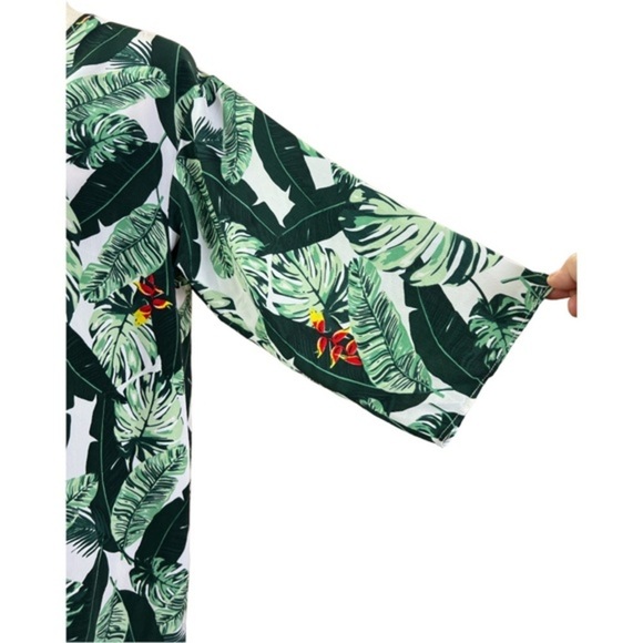 RACHEL ZOE PALM PRINT DUSTER COVER UP SZ OS - Picture 11 of 14